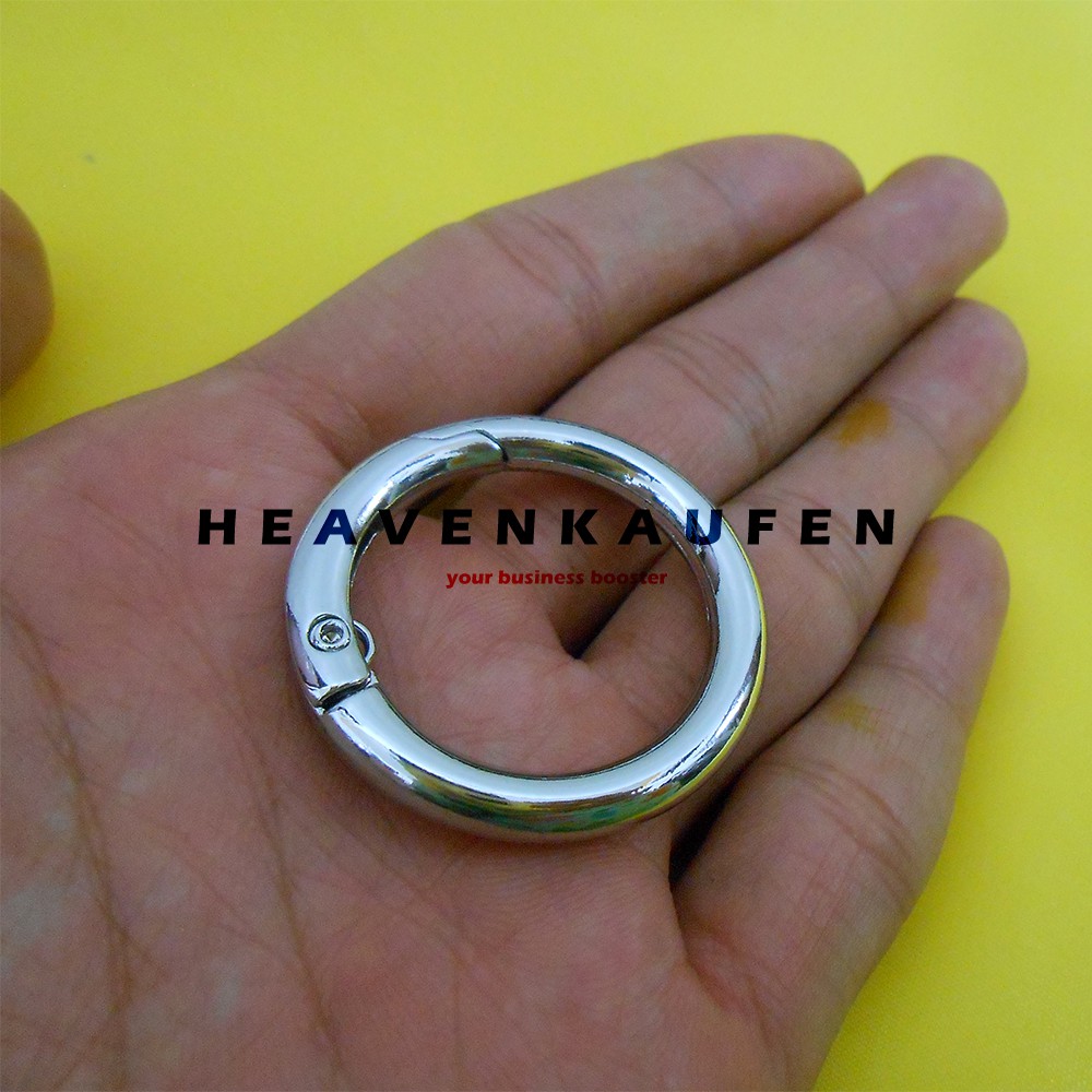 Ring Bulat Model Buka - Tutup Diameter Lubang 2,5 cm Tebal 4 mm Nikel Silver