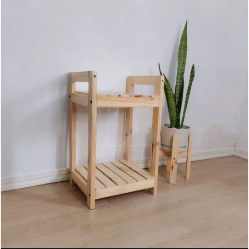 Rak Dispenser Dari Kayu / Rak Kayu Serbaguna