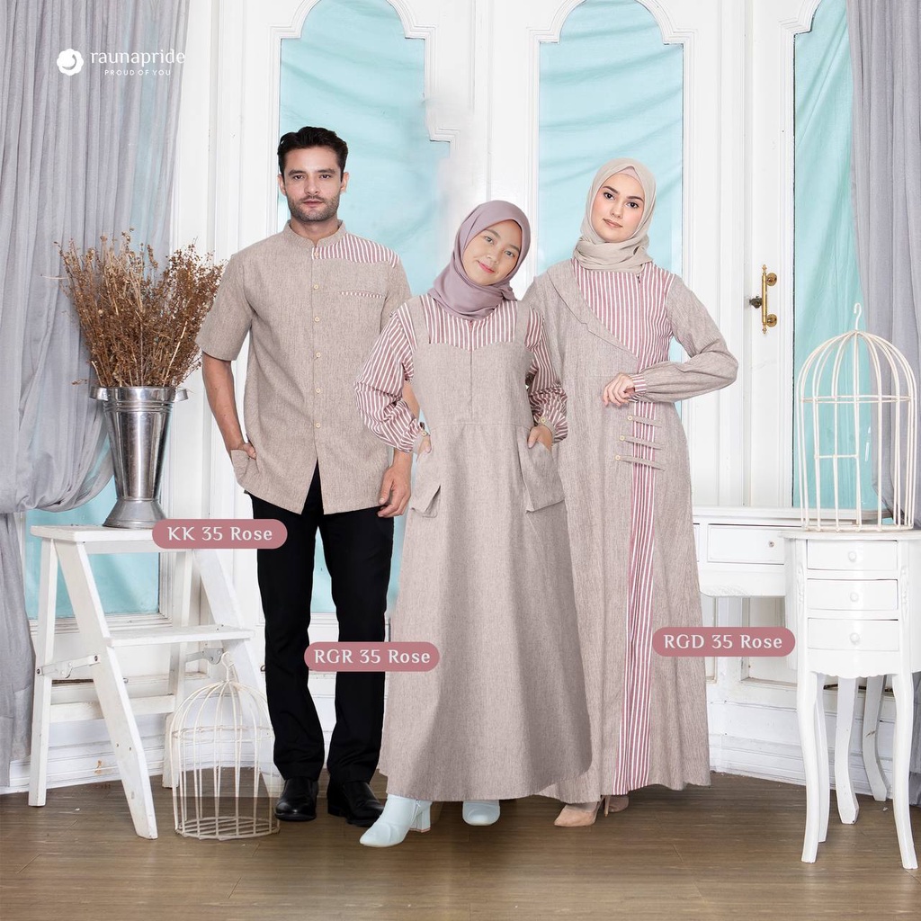 Rauna Couple Gamis Koko Remaja  / GD-35 Rose / Fashion Muslim