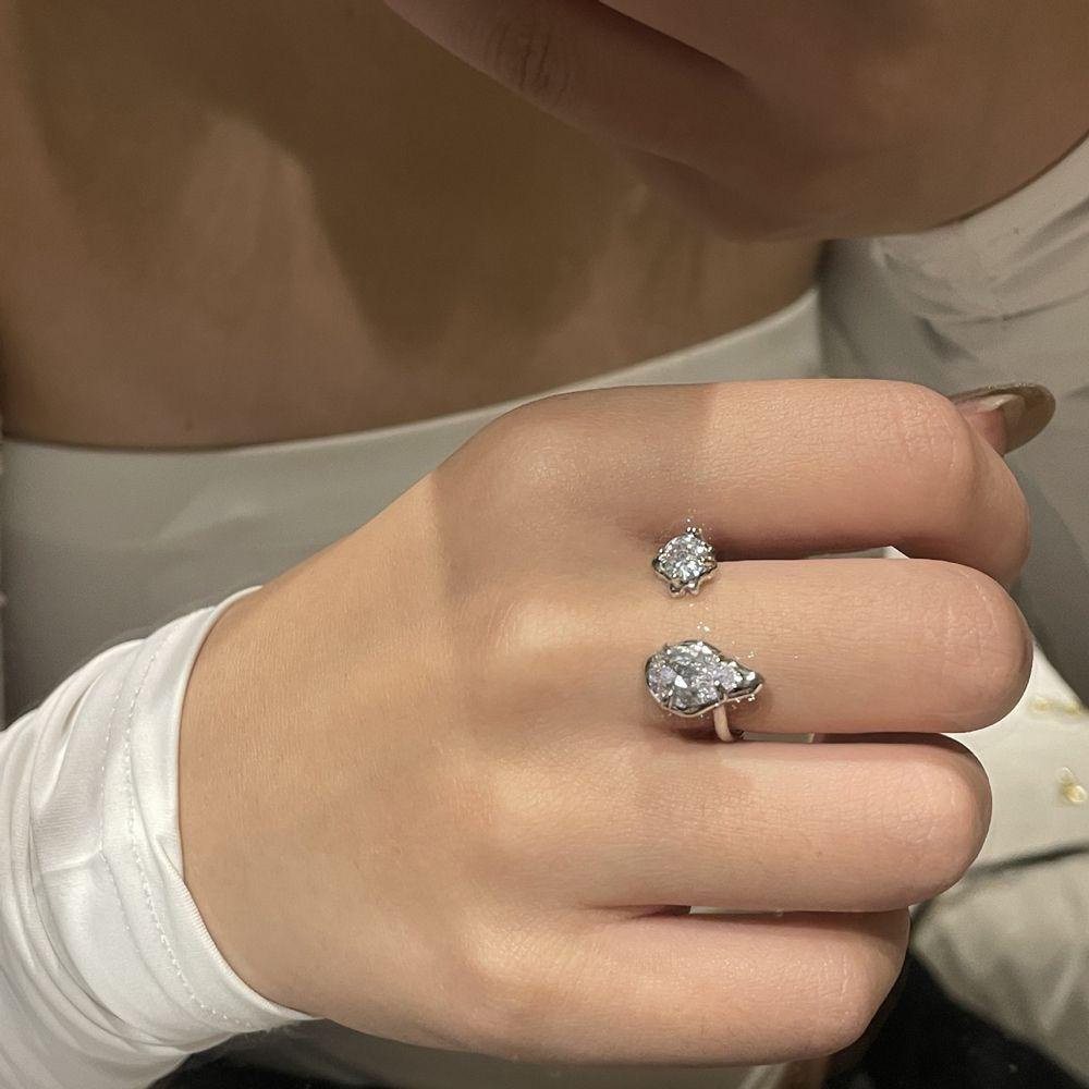 Mxbeauty Cincin Gadis Hadiah Pesta Laba-Laba Keren Zirkon Terbuka Perhiasan Fashion