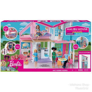 Rumah Boneka Barbie Malibu House 2 Story Lantai 6 Rooms Home Theatre Shopee Indonesia