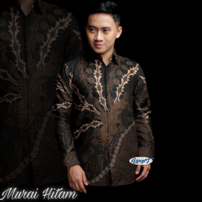 Atasan batik pria lengan panjang masa kini modern segala acara