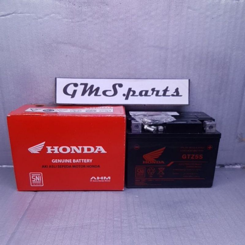 AKI MOTOR AKI KERING AHM HONDA ORIGINAL KPH GTZ5S MF BEAT, BEAT FI, VARIO KARBU, SUPRA 125, KHARISMA