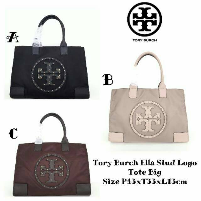 tory burch ella studded tote