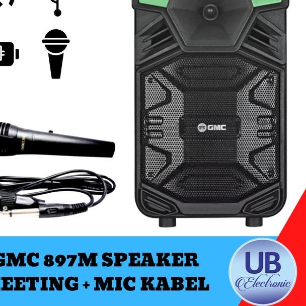 Promo -  SPEAKER BLUETOOTH 8 INCH GMC 897M/C BONUS MIC KARAOKE X-BASS//SPEAKER GMC 897M/C X-BASS//SP