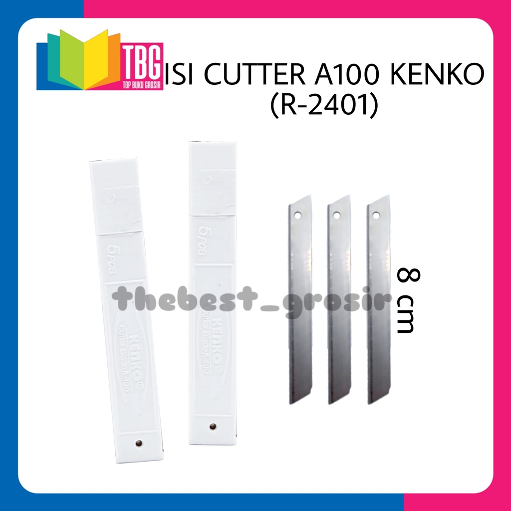 

1 TUBE (5 PCS) ISI CUTTER A100 KENKO / REFILL CUTTER / REFFIL PISAU CUTTER (R-2401)