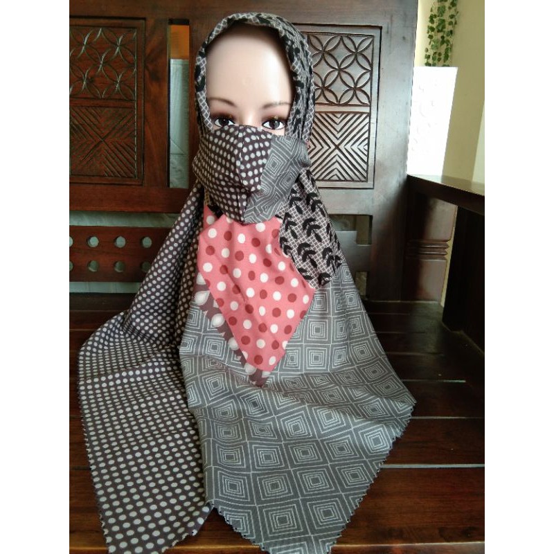 Jilbab + masker Umama motif no 7