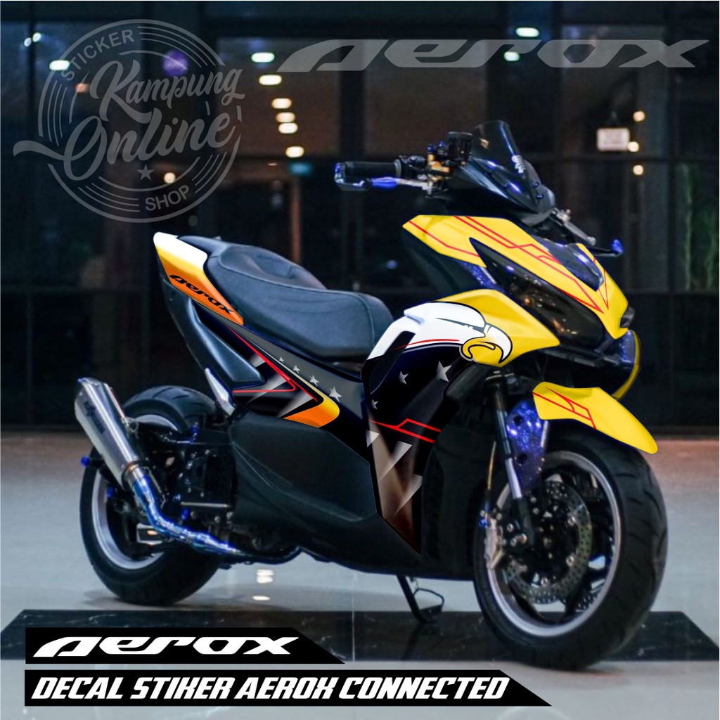 decal motor fullbody stiker variasi aerox new connected striping sticker motor asesoris body motor p