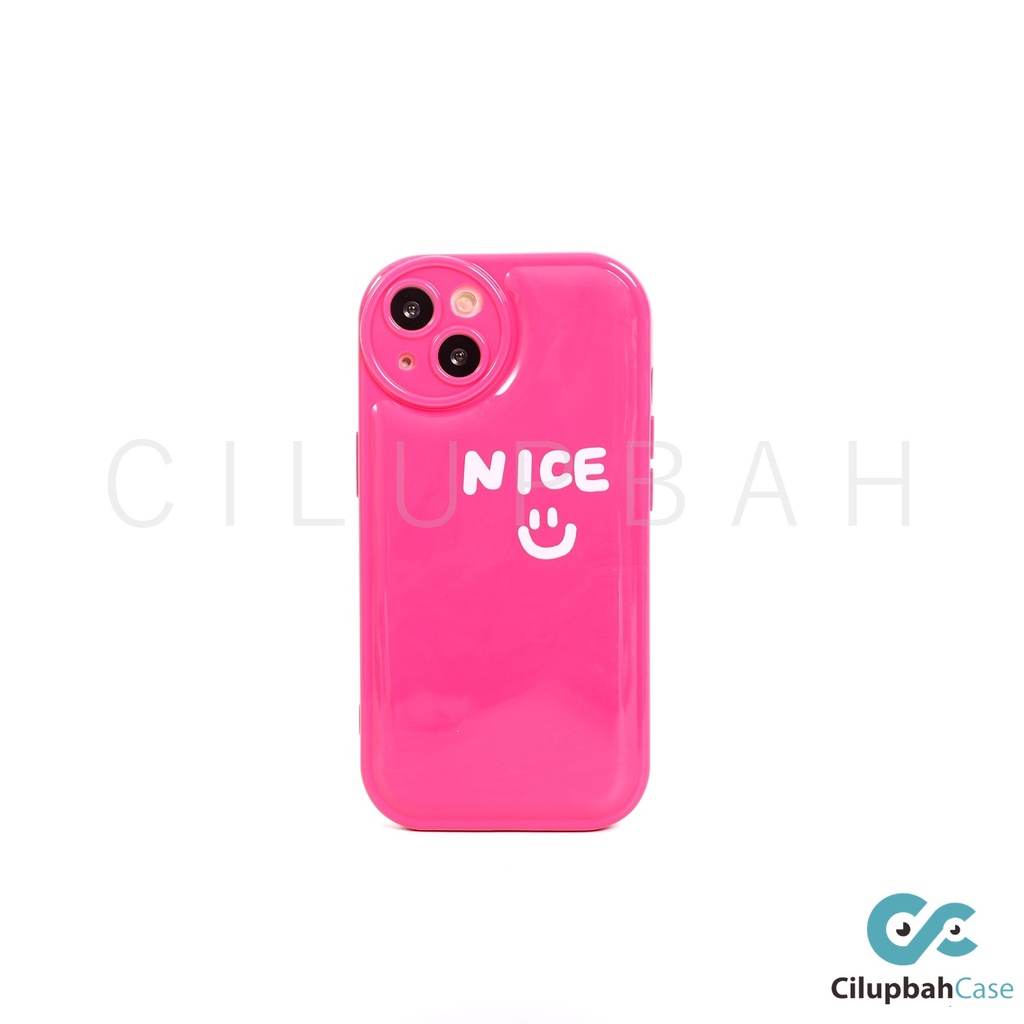 Nice Smile Pink SoftCase for iPhone 7 8 PLUS XR X XS MAX 11 12 13 MINI PROMAX