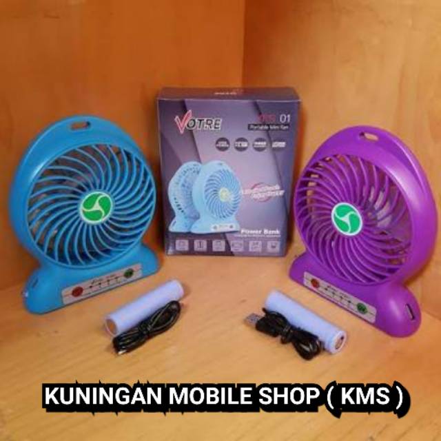 KIPAS PORTABLE POWERBANK MERK VOTRE
