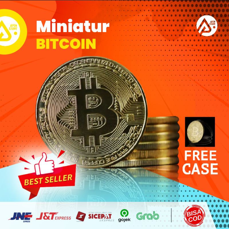 Miniatur Bitcoin Pajangan Dekorasi Meja || Distributor Supplier Grosir Barang Unik Murah Lucu Import