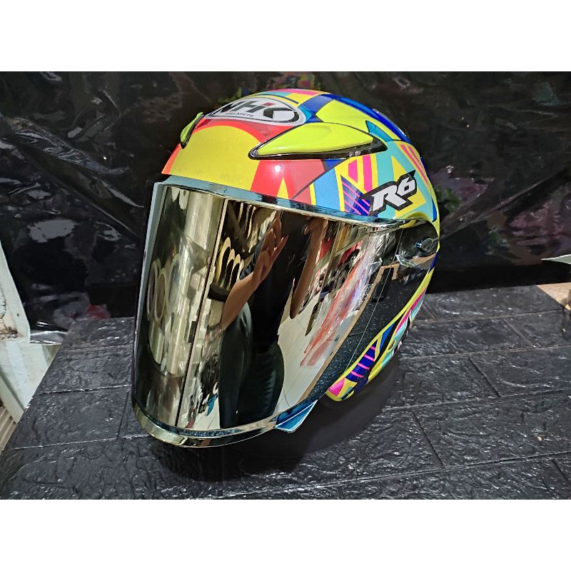 KACA HELM NHK R6 / VISOR HELM NHK R6 NHK R 6 FLAT VISOR / VISOR DATAR IRIDIUM