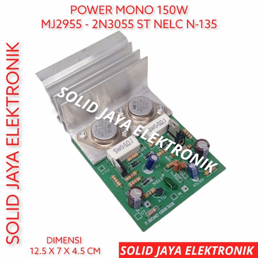 KIT POWER OCL MONO 150W 2N3055 MJ2955 ST ASLI JENGKOL AMPLI AMPLIFIER NELC N-431 N431 ORIGINAL ASLI