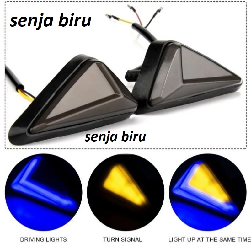 [neon] sen segitiga neon sen tempel segitiga led neon ninja250 r15 cbr r15 dll universal sein tempel 1set(kiri kana)