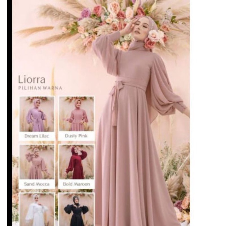 GAMIS-MUSLIMAH GAMIS TANGAN BALON Full ceruty baby Dol gamis polos