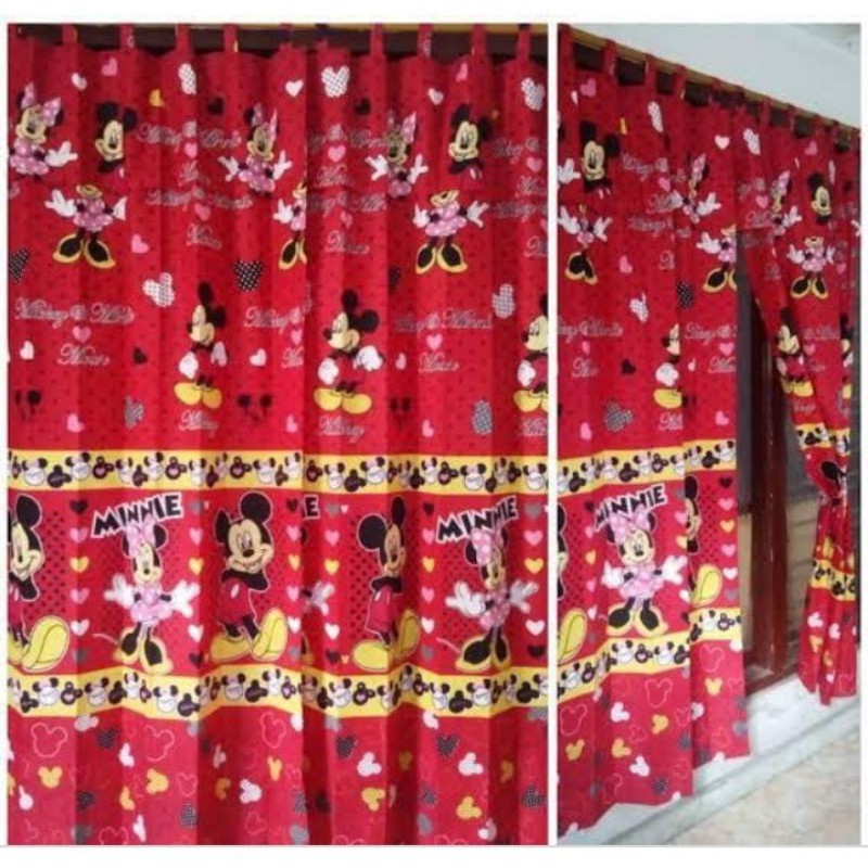 Gorden pintu karakter Mickey mouse merah