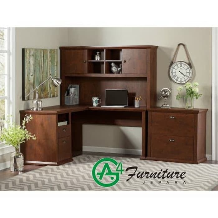 Meja Kerja Kayu Jati Minimalis