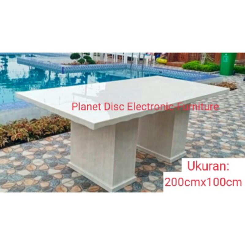 Meja Makan Batu Marmer 200cm  Dining Table  Meja Makan Marmer