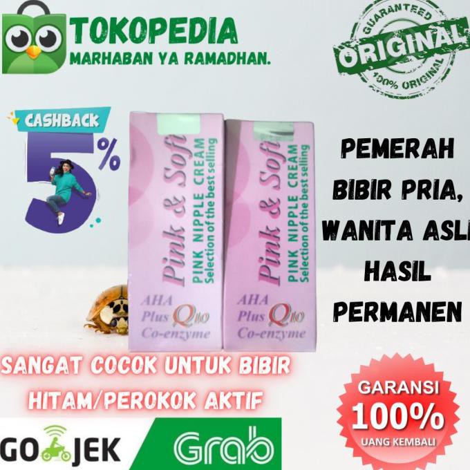 Terlaris Pemerah Bibir Permanen - Pink & Soft Original - Merah