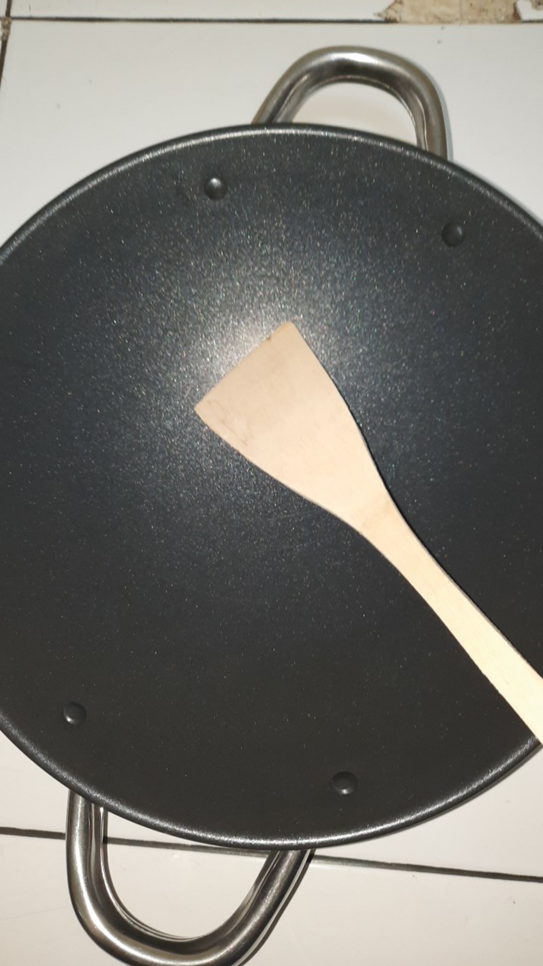 Wok Wajan Besi Non Stick (iron) D26cm W/spatula Bima
