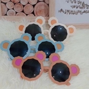 Rowling(ka-150)Kacamata Hitam Anak New Trend/Fashion Anak Terbaru Telinga Beruang kacamata Bulat hitam High Quality Import Kacamata Fashion