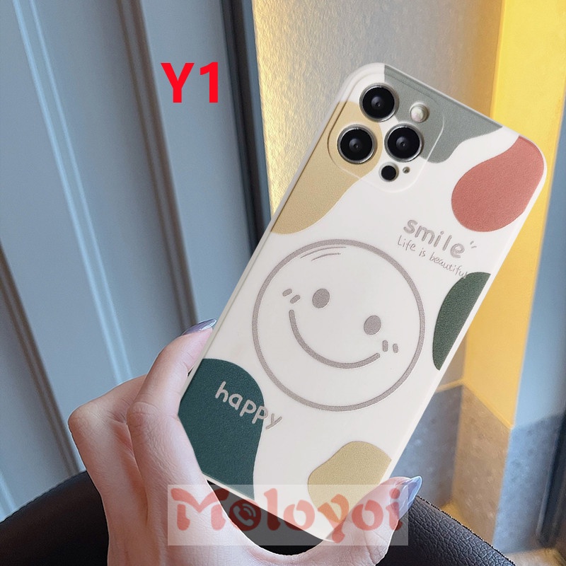 Soft Case Tpu Motif Smile Untuk Iphone 8 6 6S 7 Plus 13 11 12 Pro Max Xr X Se 2020 Xs Max