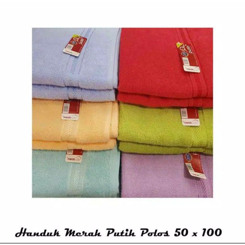 HANDUK MERAH PUTIH 50x100