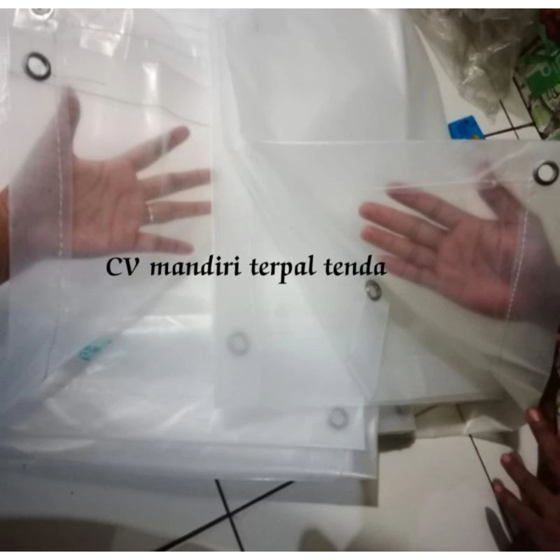 TERPAl plastik bening transparan 200micron lebar 4m ukn 4x8