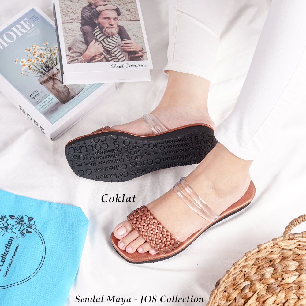 Sandal Wanita Model Slop Tali Mika - Maya by JOS Collection