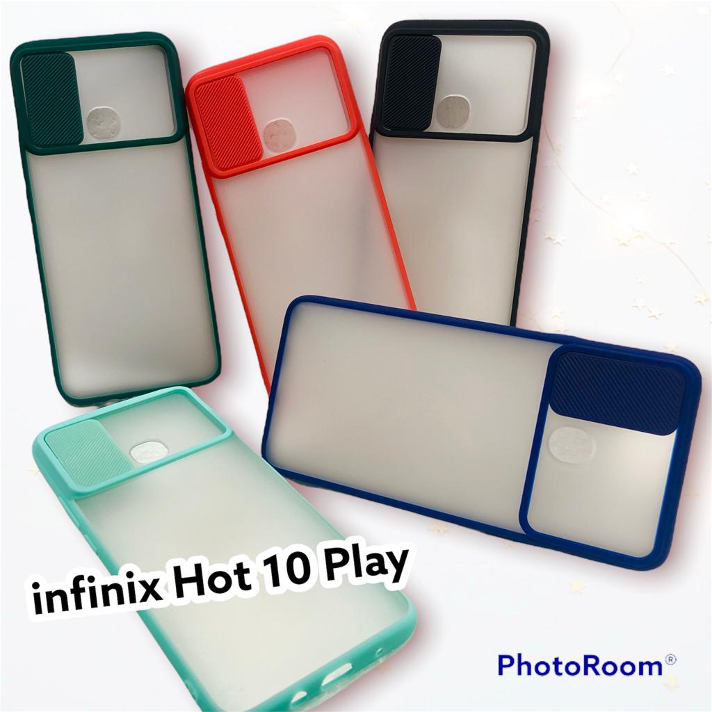 SOFTCASE INFINIX HOT 10 PLAY HOT 11 PLAY SOFT CASE MATTE CAMERA SLIDING SLIDE PROTECTOR CASING SILIK