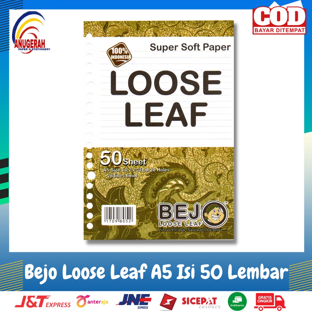 

Bejo Loose Leaf A5 Isi 50 Lembar (PCS)