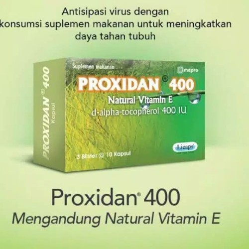 ORIGINAL PROXIDAN Natural Vitamin E 400IU Isi 30 Tablet / Vitamin Kulit / Mepro / LEDI MART