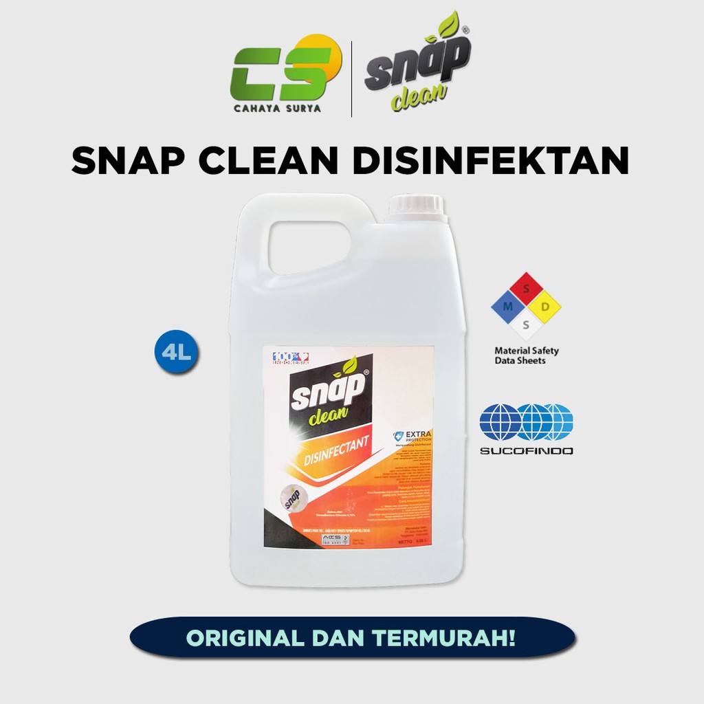 Snap Clean - Disinfektan 4L/Galon (Cn Disinfektan)(DISINFECTANT)