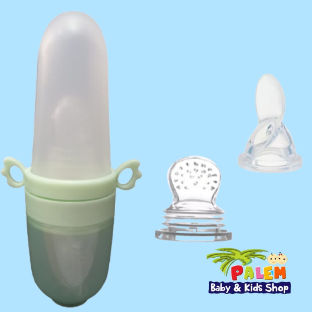 Food Feeder 2in1 silicone squezee /Alat Mpasi Bayi