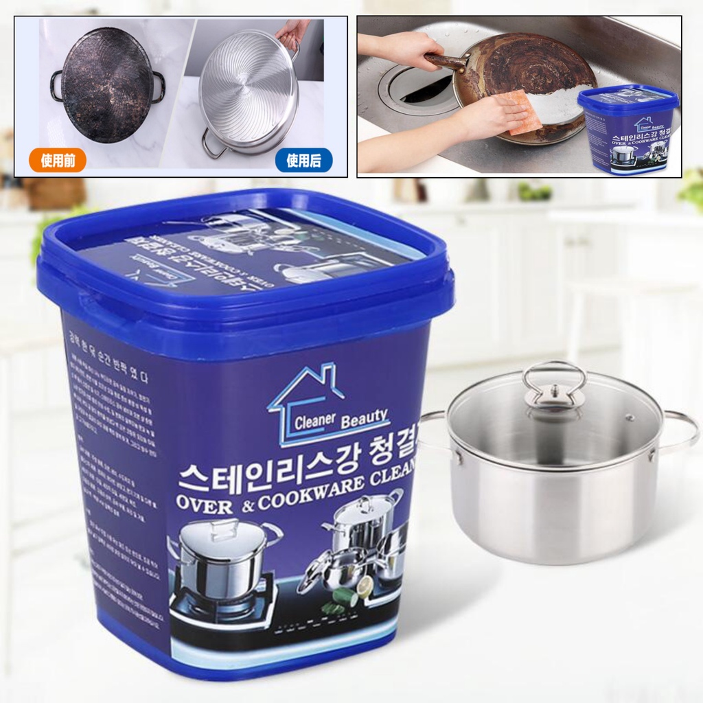 Korean Cleaner Beauty Cookware Pembersih Stainless Steel Panci Teflon Noda Gosong Kran Wastafel Velg Sabun Cuci Piring Kinclong Pembersih Kerak Wajan