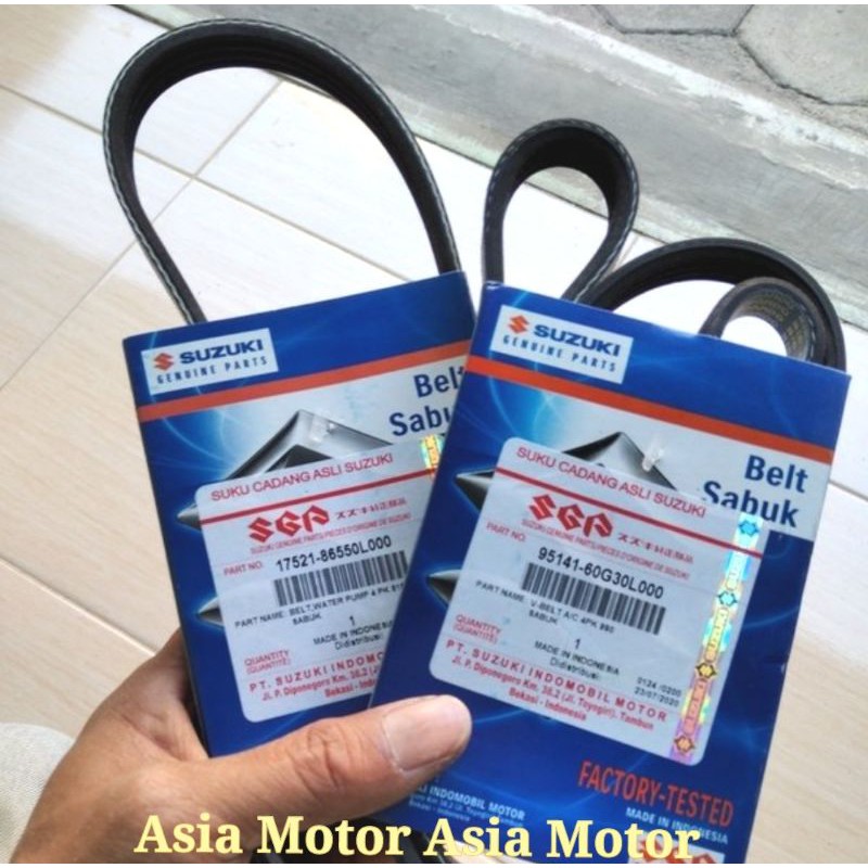 Fan Van Belt Tali Kipas Mesin Set Suzuki Baleno Lama Vbelt V-Belt Set Baleno Old 1996 - 2002 ORI SGP