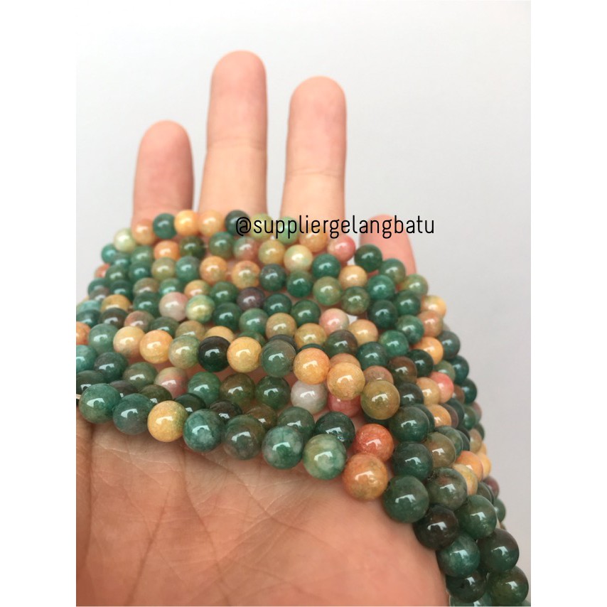 manau mangga 8mm garnet hijau kuning aksesoris bracelet necklackle suppliergelangbatu onlineshop