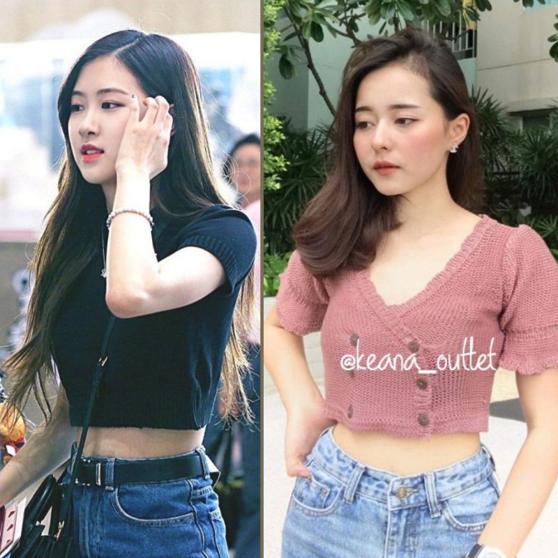 CROP TOP BLACKPINK ROSE | CROP TOP IMPOR