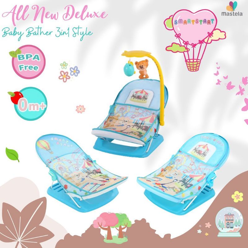 MASTELA 3in1 Styles Deluxe Baby Bather / Kursi Duduk Mandi