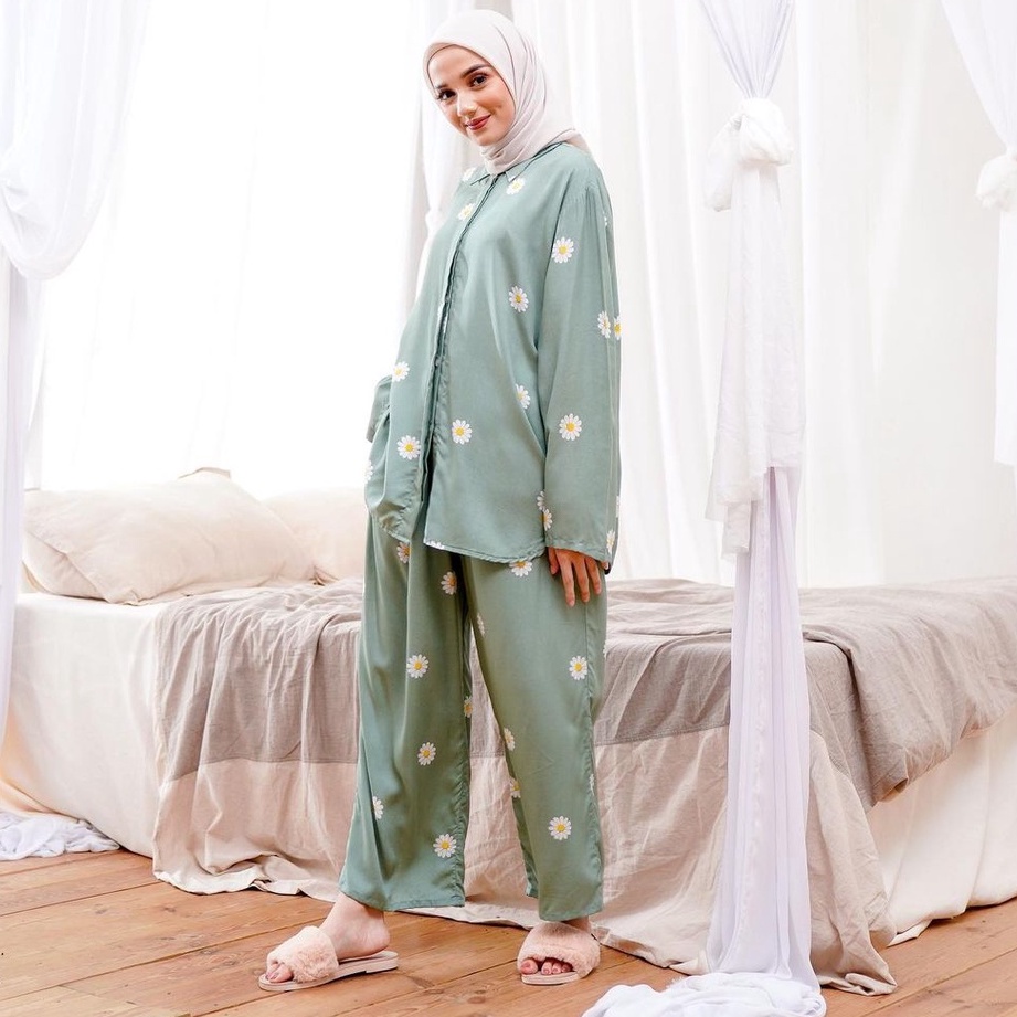 PIYAMA JUMBO LD 120 Rayon Premium One Set Pajamas / Sleepwear Daily Set-Khai 27