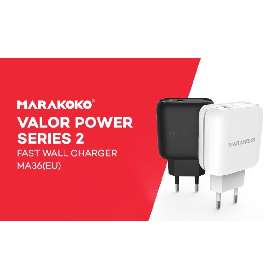 Marakoko MA36 24 W fast Charger USB 3.0 Fast Charging Charger