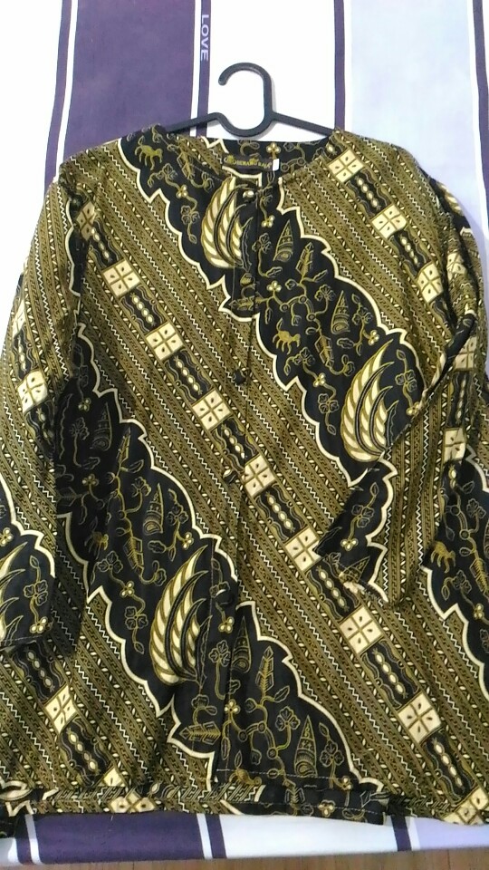 Benang Raja Atasan Batik Wanita Lengan Panjang Ukuran M L Xl