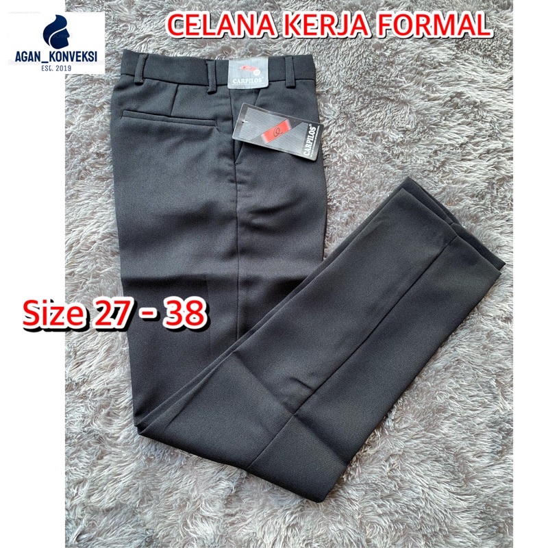 CELANA KERJA FORMAL PANJANG BAHAN WOOL PRIA Size 27 - 38