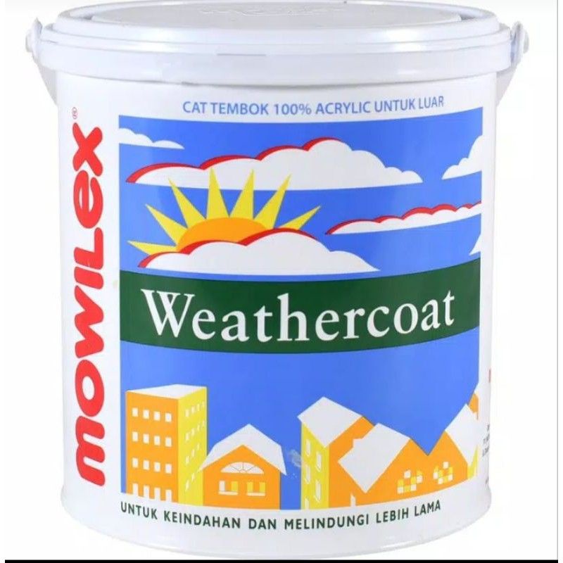 mowilex wethercoat 1 liter/ Cat eksterior dinding luar cat tembok luar tahan terhadap sinar matahari