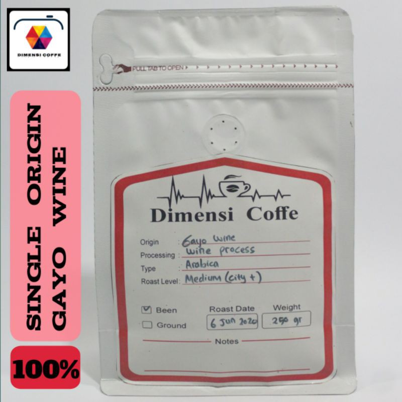 

TERMURAH kopi Arabika gayo Wine Natural Process 250gr (Bubuk/biji)