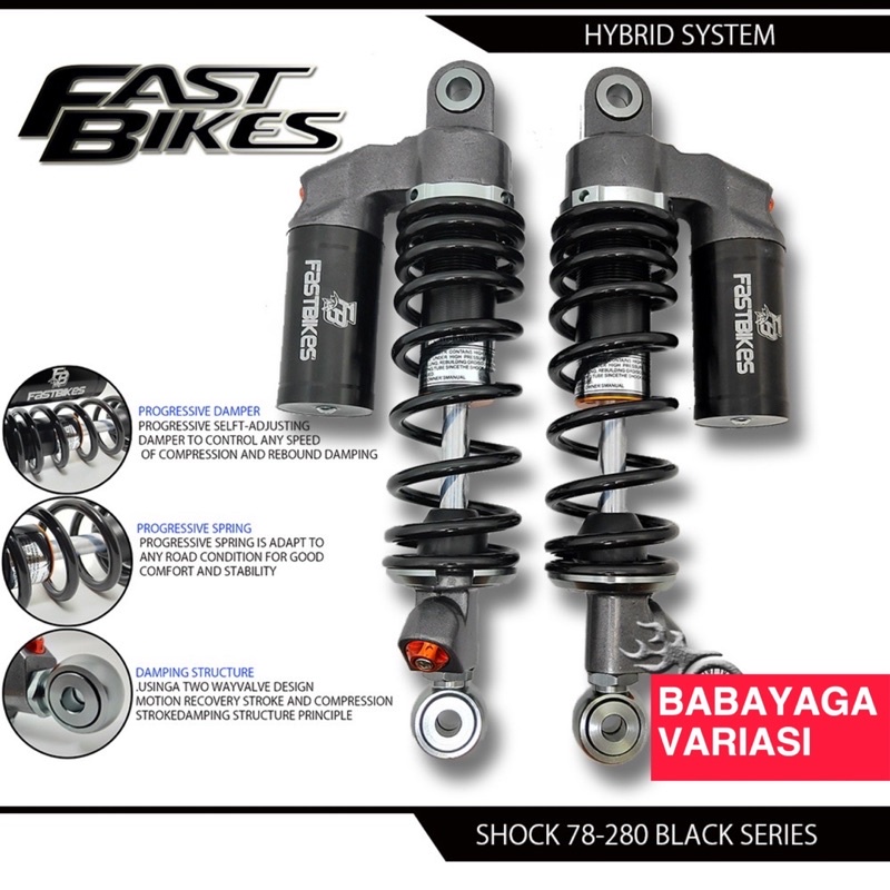 Shock Breaker Bebek Uk 280 Tabung Atas FAST BIKES