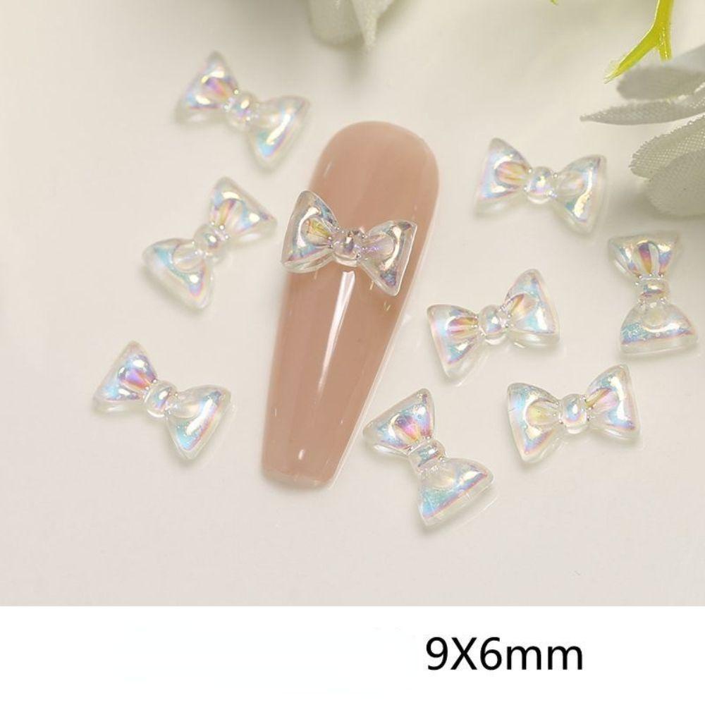 Mxbeauty Wanita Ikatan Simpul Paku Charms Aurora Elegan Kuku Kecantikan Kuku Salon Manicure Aksesoris 3D Dekorasi Kuku