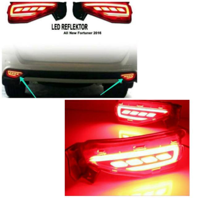 Lampu Bumper belakang Allnew Fortuner Led C.O.B