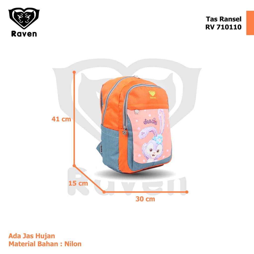 [KLIKTAS] Tas Ransel sekolah anak perempuan Raven 710110 Printung Kelinci SD SMP Remaja Backpack Punggung