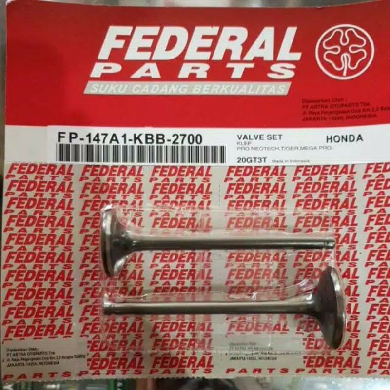 KLEP SET MERK FEDERAL PARTS TIGER / MEGA PRO